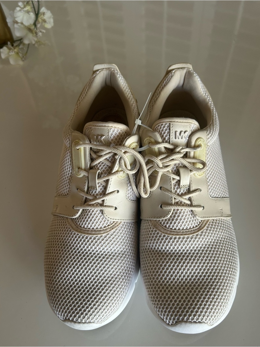 Michael Kors Mesh Sneaker in Cream